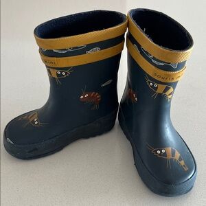 Souris Mini Kids Rain Boots with Fish Design